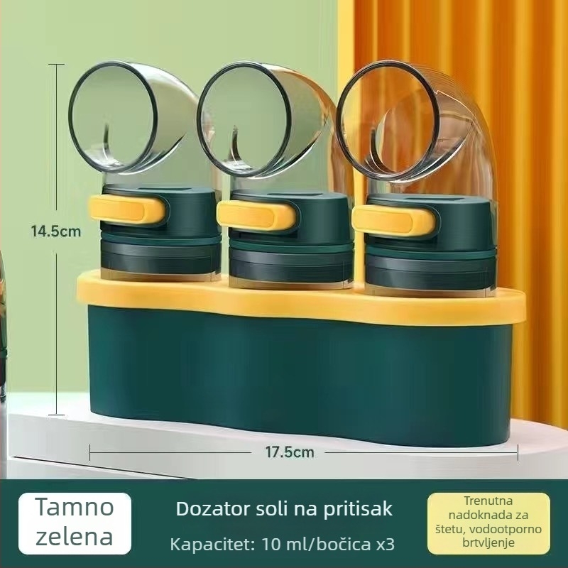 Set boca za doziranje soli i začina za kućnu kuhinju, vodootporne zatvorene posude