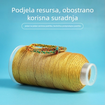 Zlatna i srebrna nit, fantastično šarena nit, ručno pleteni narukvica konac, pleteni konac, jade nit materijal za nakit