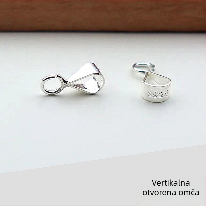 S925 srebro – spojka u obliku sjemena dinje, otvoreno-zatvoren za DIY ogrlicu i narukvicu