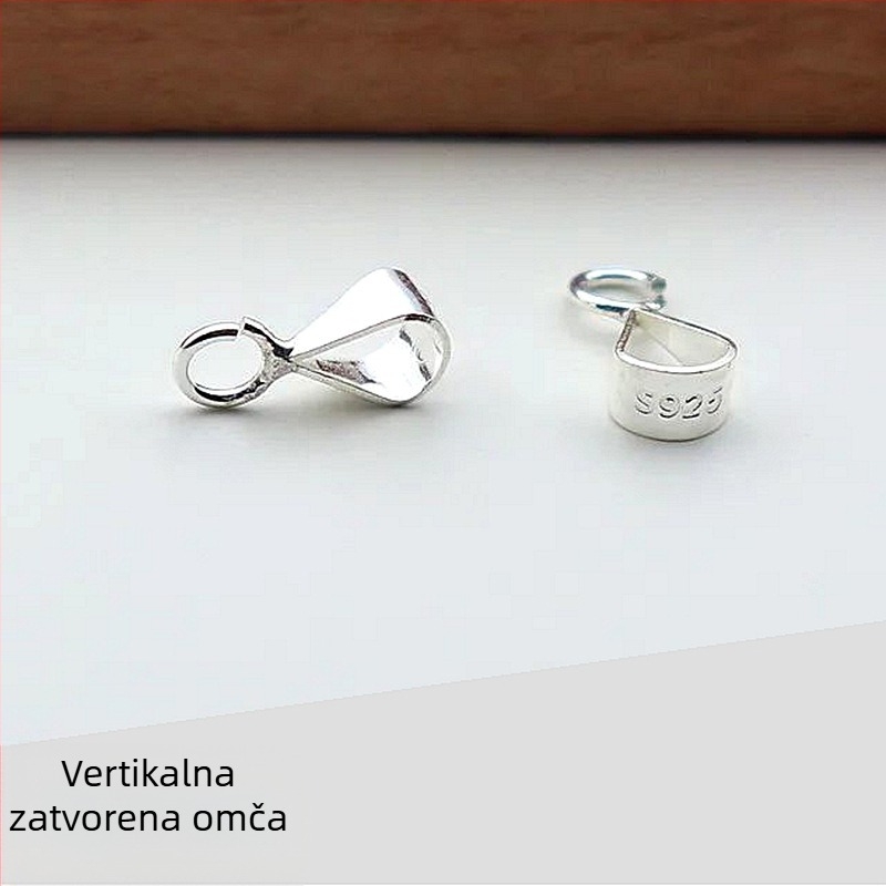 S925 srebro – spojka u obliku sjemena dinje, otvoreno-zatvoren za DIY ogrlicu i narukvicu