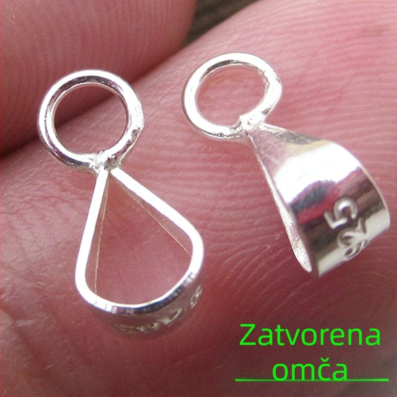 S925 srebro – spojka u obliku sjemena dinje, otvoreno-zatvoren za DIY ogrlicu i narukvicu