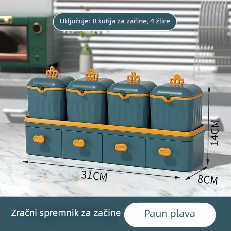 Set posuda za začine s solnicom i posudama za skladištenje, otporan na vlagu, kuhinjski set