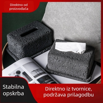 Skandinavski betonski kutij za maramice za blagovaonu i dnevni boravak — moderan, višenamjenski