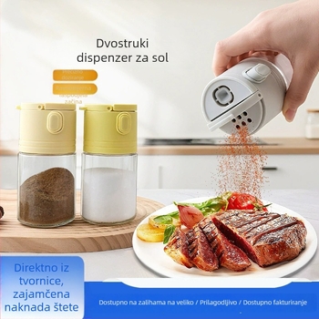 Staklena boca za začine – višefunkcijska kuhinjska solnica i posuda za začine s nepropusnim zatvaračem