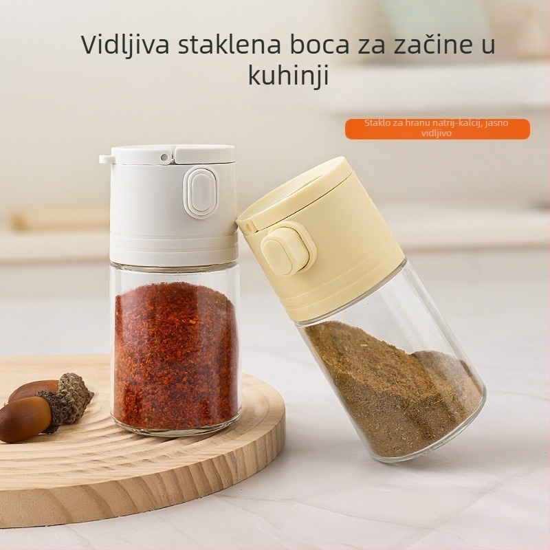 Staklena boca za začine – višefunkcijska kuhinjska solnica i posuda za začine s nepropusnim zatvaračem