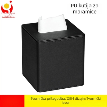 PU kožna kutija za maramice, kvadratna, visokokvalitetno skladište maramica, lagani luksuz minimalistički dizajn za spavaću sobu, blagovaonicu i dnevni boravak