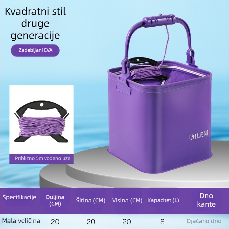 Prozirna sklopiva kanta za ribolov – za žive ribe, EVA materijal