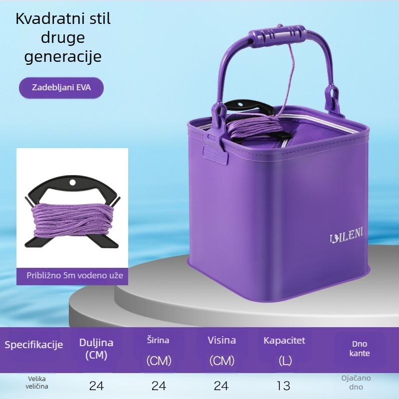 Prozirna sklopiva kanta za ribolov – za žive ribe, EVA materijal