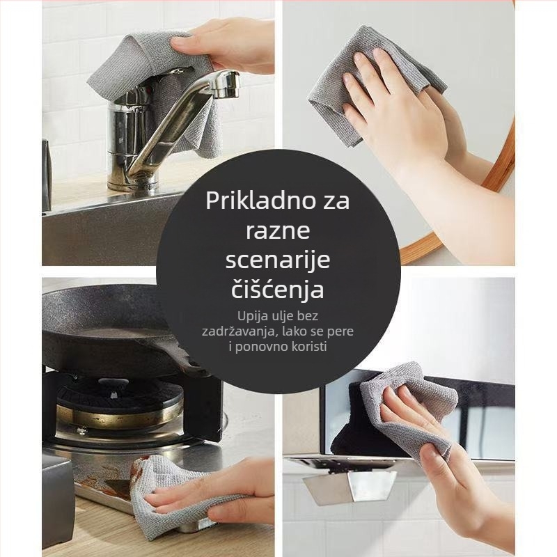 Jednokratna debela kuhinjska krpa za uklanjanje masnoće i upijanje vode, krpa za čišćenje, mokro i suho korištenje.