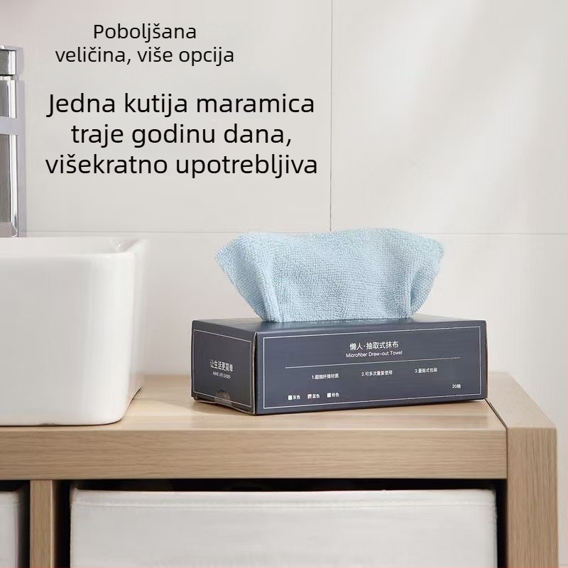 Jednokratna debela kuhinjska krpa za uklanjanje masnoće i upijanje vode, krpa za čišćenje, mokro i suho korištenje.