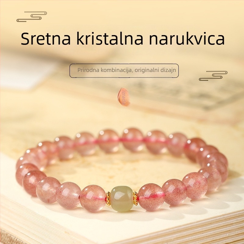 Prirodni narukvica od citrina s Hetijskim nefritom i ametistnim naglascima, unisex nakita