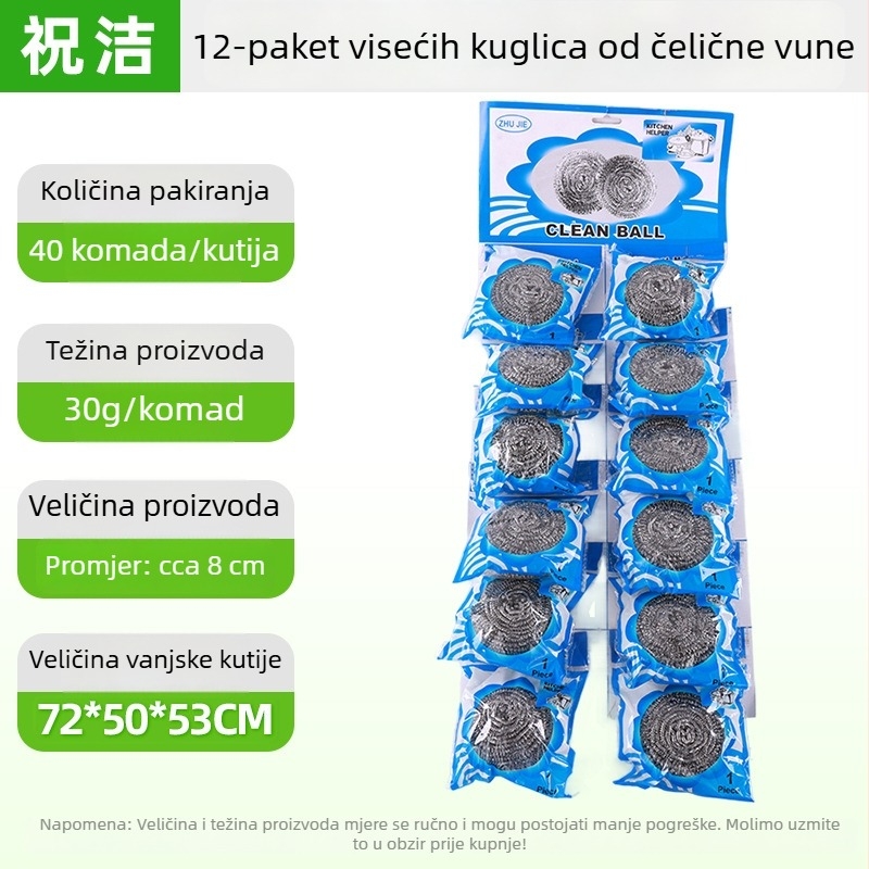 Velika čelična kugla za čišćenje posuđa i tava