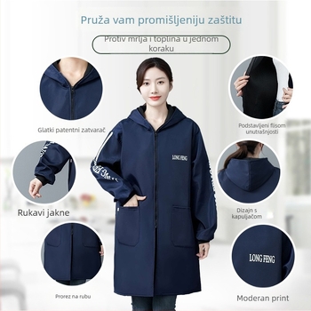 Vodootporna pregača s dugim rukavima za odrasle, kuhinjska zaštitna radna odjeća, unisex
