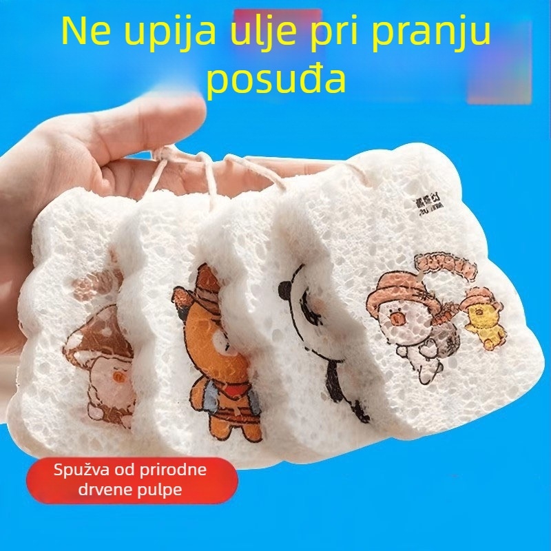 Debljina krpa za suđe od drvene pulpe za kuhinju — otporna na masnoću čista spužva i krpa