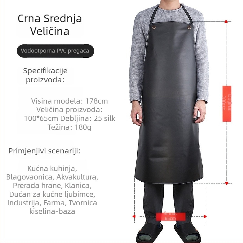 PVC vodootporna i otporna na ulje pregača za kuhinju i hotelijerstvo, unisex