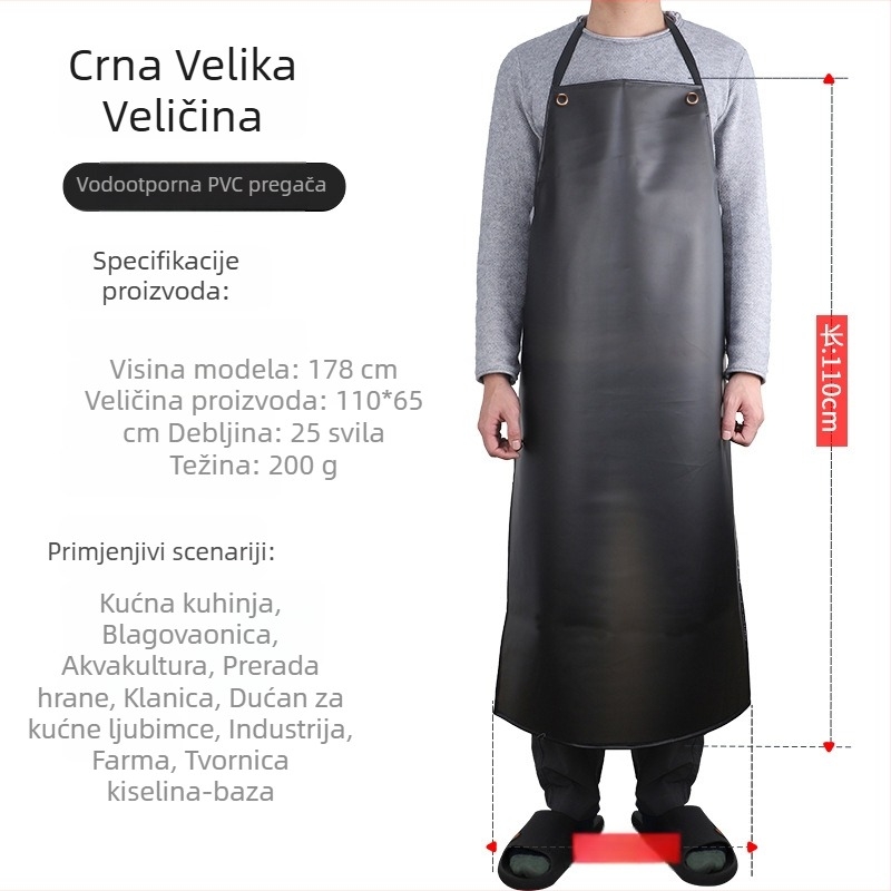 PVC vodootporna i otporna na ulje pregača za kuhinju i hotelijerstvo, unisex