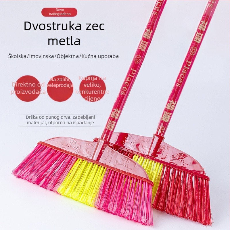 Metla s čvrstim plastičnim dlakama za suho i mokro čišćenje, kućna upotreba (kupaonica i kuhinja)