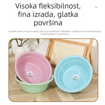 Plastično korito s mogućnošću tiskanja reklame, veliko, debelo korito za dom ili studentski dom, višefunkcionalno za lice, stopala i pranje povrća