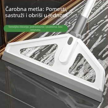 Čarobna metla za kupaonicu sa silikonskom glavom, škrabom za pod i mop