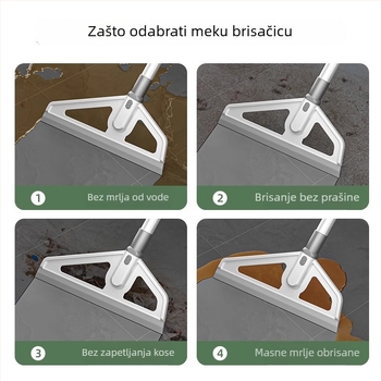 Čarobna metla za kupaonicu sa silikonskom glavom, škrabom za pod i mop