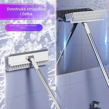 Pet u jedan četka za podove za kupaonicu — duga drška, čišćenje zidova i pločica, bez mrtvih kutova