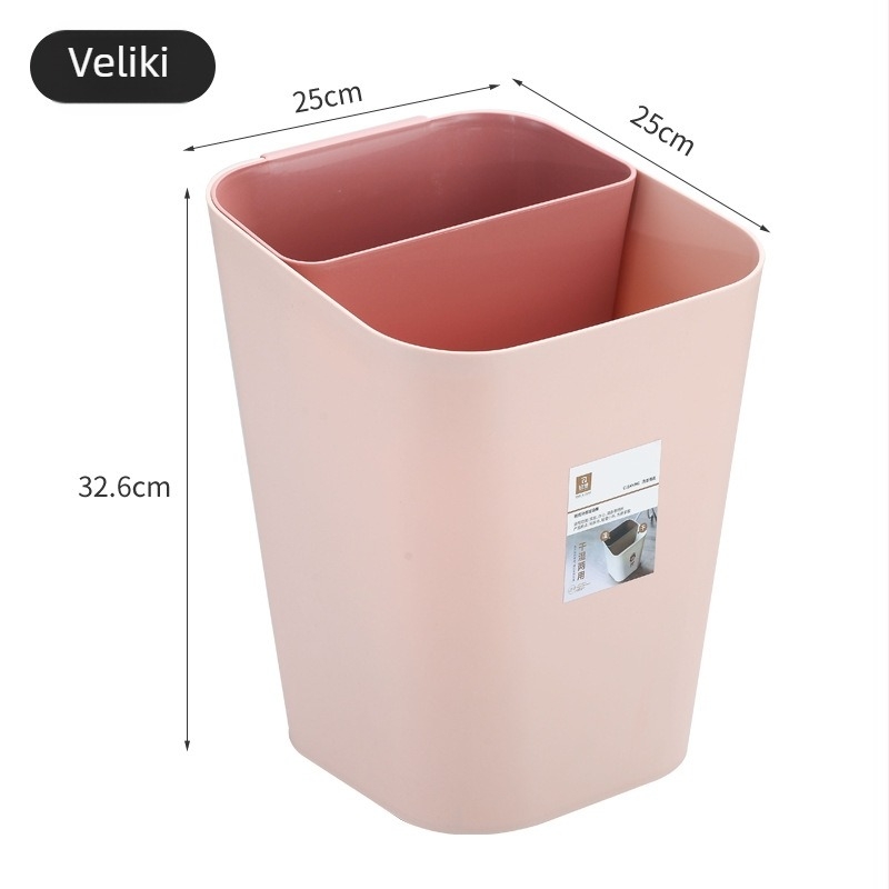 Kuhinjski koš za suhe i mokre otpade, otvoren vrh, europski stil, plastični, 10 L