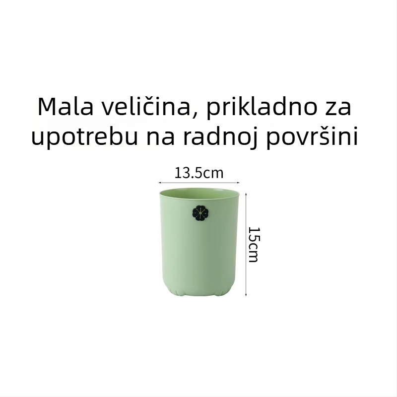 Plastični koš za otpad s otvorenim vrhom, jednostavan minimalistički dizajn, kapacitet 12 L i više, kućna upotreba, pogodan za dnevni boravak ili spavaću sobu