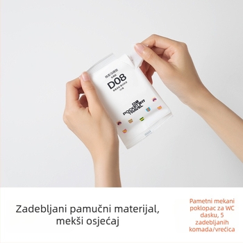 Pocket Travel Jednokratno vodootporno pokrivalo za WC dasku – pamuk, prenosno, za hotel i postporođajnu njegu