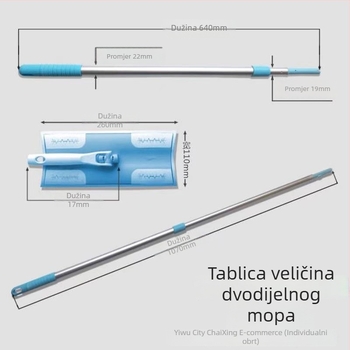 Unapređeni ojačani držač mopa za lagani ravni mop – zamjenska glava za čišćenje poda