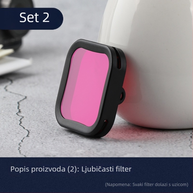Set crveno-ljubičastih filtera za podvodno kućište DJI Osmo Action