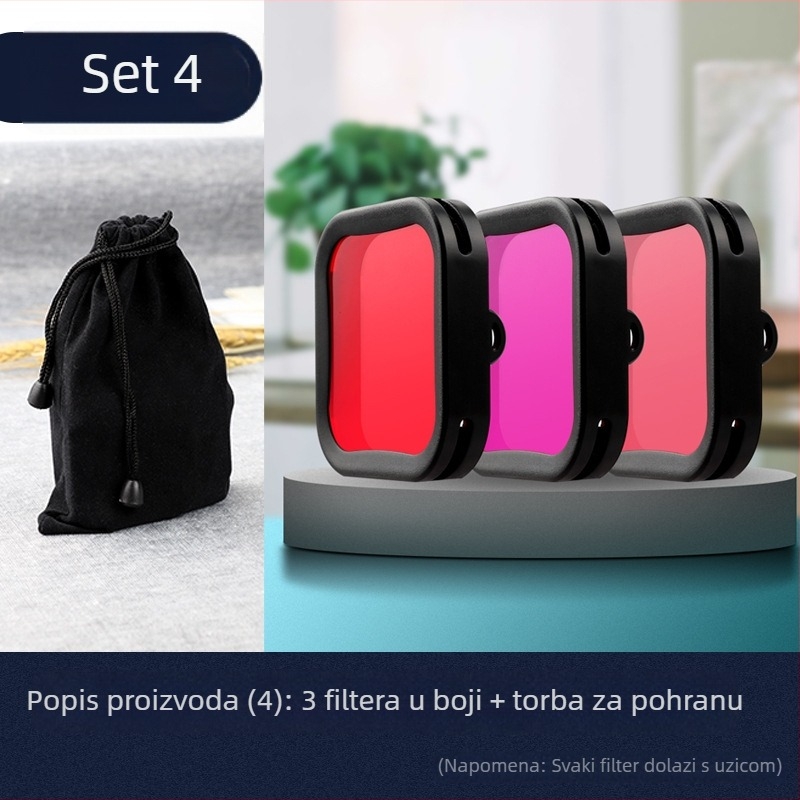 Set crveno-ljubičastih filtera za podvodno kućište DJI Osmo Action