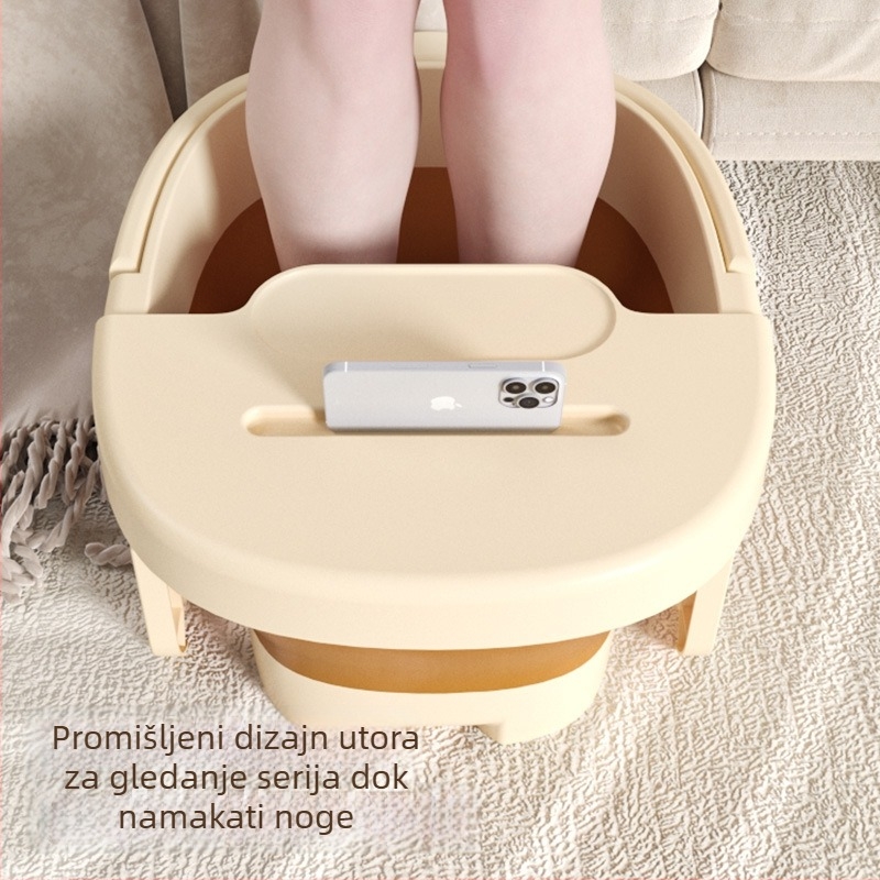 Sklopiva kada za stopala sa poklopcem, prijenosna za kućnu upotrebu ili domski smještaj