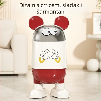 Koš za kućnu upotrebu, 2025 novi model, luksuzni dizajn s preklopnim poklopcem, velika zapremina, pogodan za kuhinju, dnevni boravak, spavaću sobu i kupaonicu
