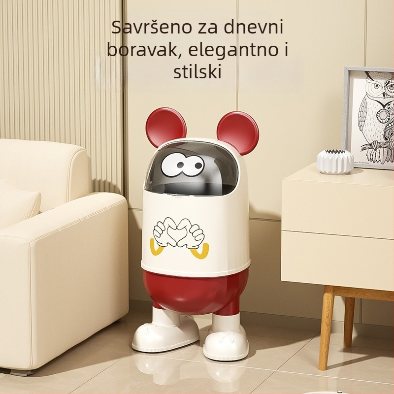 Koš za kućnu upotrebu, 2025 novi model, luksuzni dizajn s preklopnim poklopcem, velika zapremina, pogodan za kuhinju, dnevni boravak, spavaću sobu i kupaonicu