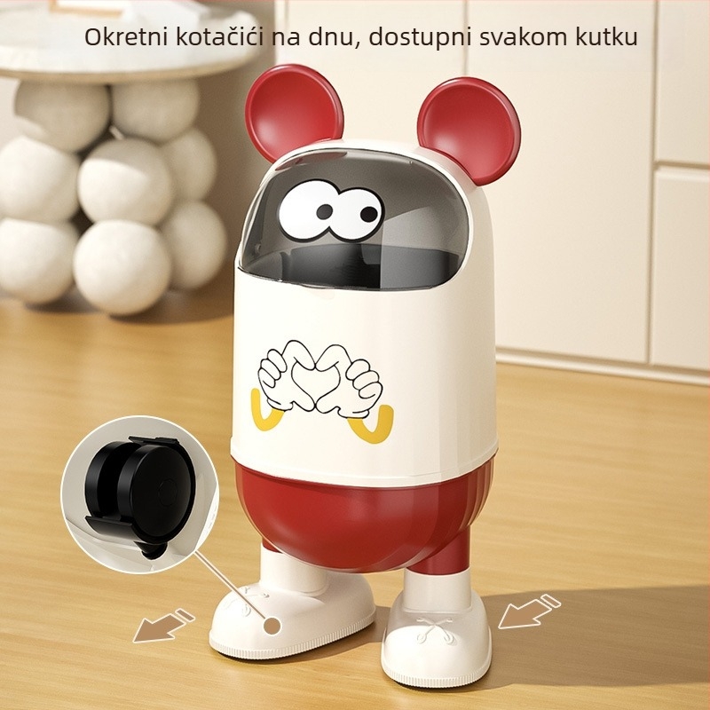 Koš za kućnu upotrebu, 2025 novi model, luksuzni dizajn s preklopnim poklopcem, velika zapremina, pogodan za kuhinju, dnevni boravak, spavaću sobu i kupaonicu