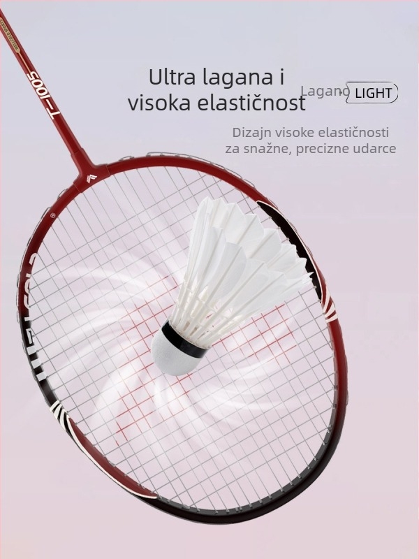 Set raketa za badminton od aluminijske legure – ultra lagane, izdržljive, profesionalni trening, par raketa za djecu, učenike i odrasle