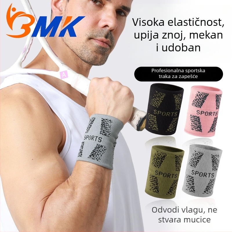 Nova sportska kompresijska narukvica za zglob, zaštita od uganuća, unisex, za tenis, badminton i košarku, upija znoj