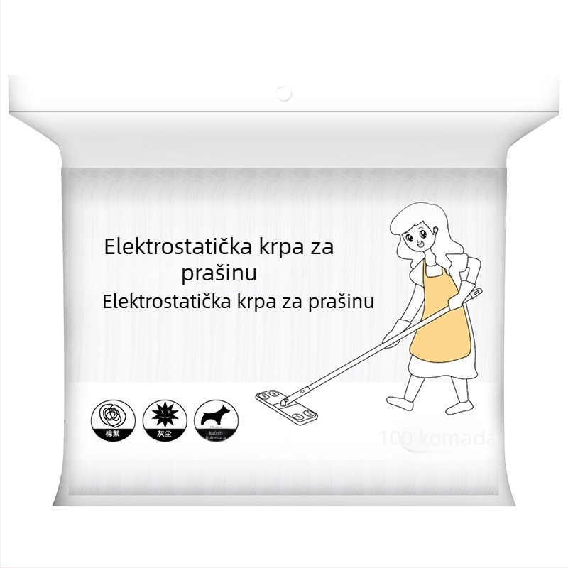Elektrostatični mop za uklanjanje prašine s papirnim materijalom – jednokratni plosnati mop za kućnu upotrebu