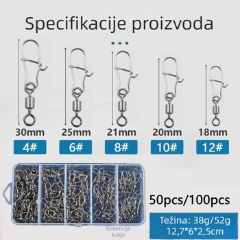 Unaprijeđeni komplet američkog stila s osmeročnim okom i konektorom pinom, pribor za ribolov