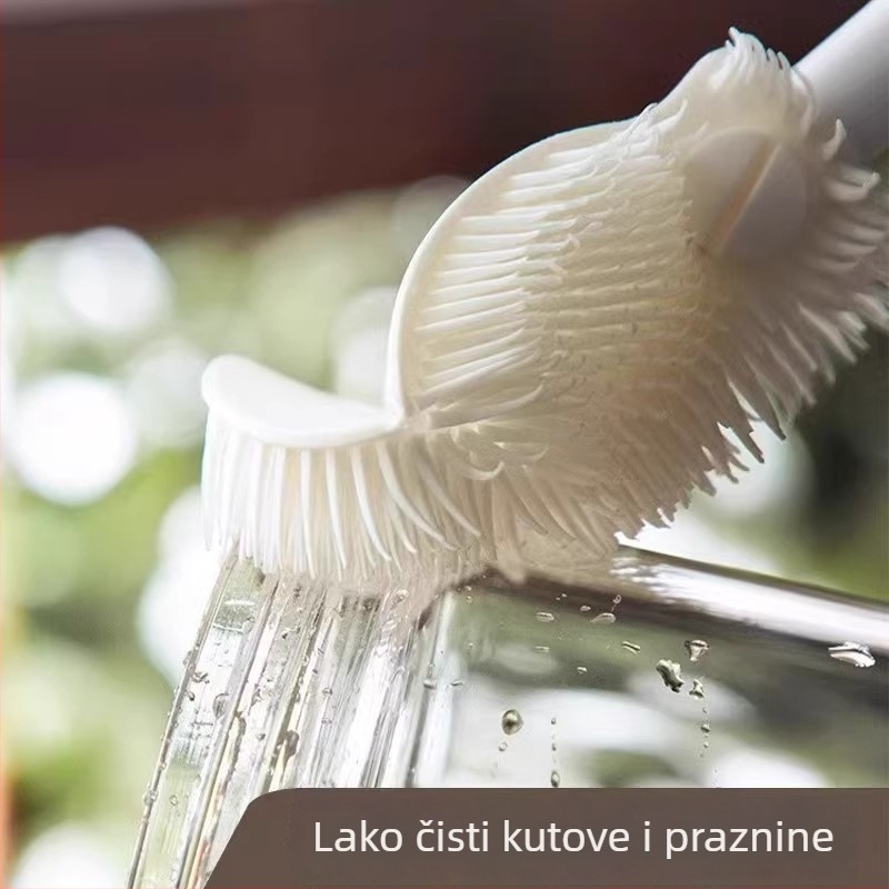 Silikonska četkica za čaše s dugom ručkom – za čišćenje čaša, boca i izoliranih šalica