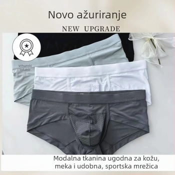 3-komad muških modalnih gaćica, velika veličina, prozračne, odvode vlagu, mrežasti, tanki pamuk