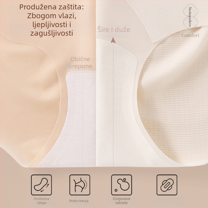 Nova ženska donja rublja s visokim strukom, bezšivne, kontrola trbuha, Ice Silk za ljeto