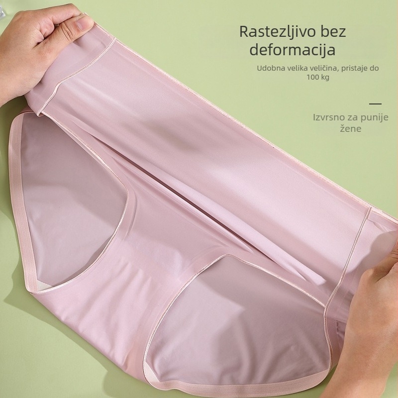 Ljetno žensko donje rublje od Ice Silk, plus veličina, bez šavova, u jednom komadu, jednostavno, udobno, prozračno, brzo se suši