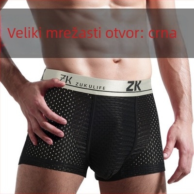 Muške gaćice ZK, Ice Silk, prozračna mrežasta tkanina, velika veličina