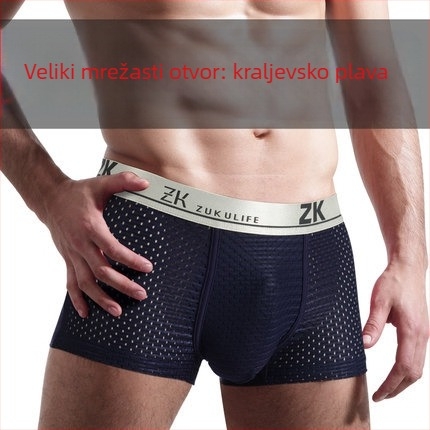Muške gaćice ZK, Ice Silk, prozračna mrežasta tkanina, velika veličina