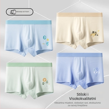 Mladi boxer gaćice, antibakterijske, prozračne od modal vlakna, 10A razred, za fazu razvoja