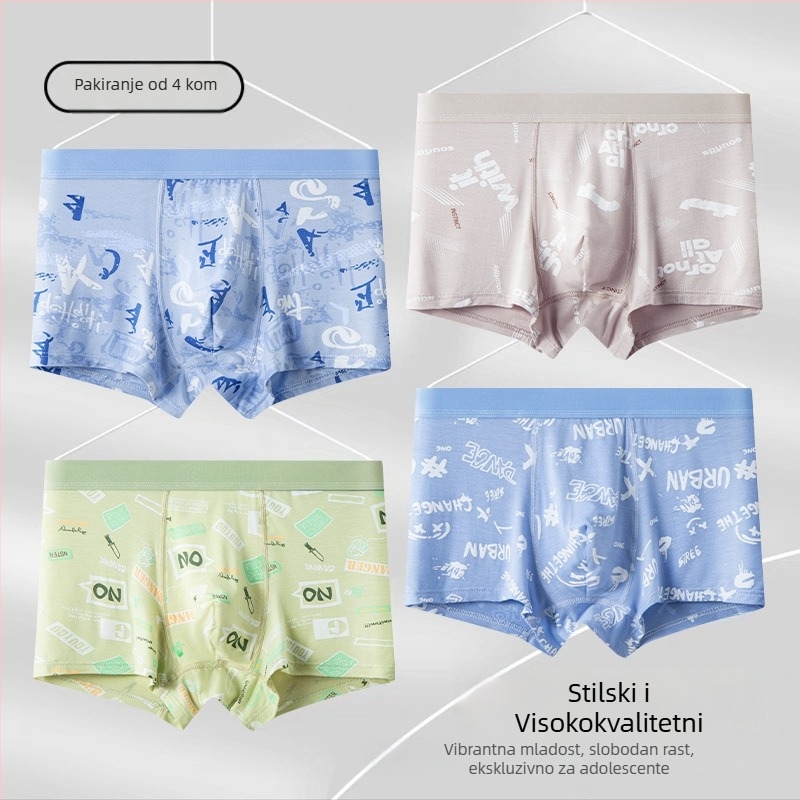 Mladi boxer gaćice, antibakterijske, prozračne od modal vlakna, 10A razred, za fazu razvoja