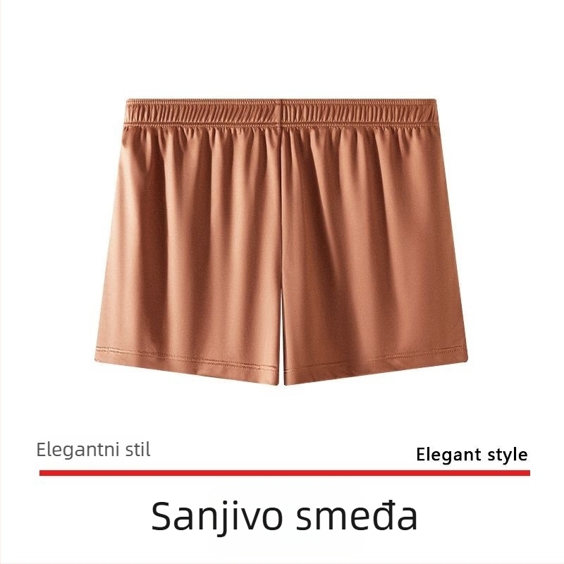 Muške bokserice, velika veličina, prozračna Ice Silk tkanina, udobne kućne hlače za spavanje