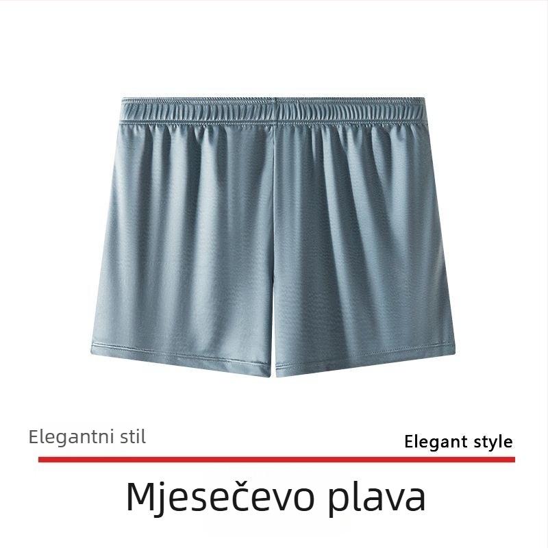Muške bokserice, velika veličina, prozračna Ice Silk tkanina, udobne kućne hlače za spavanje