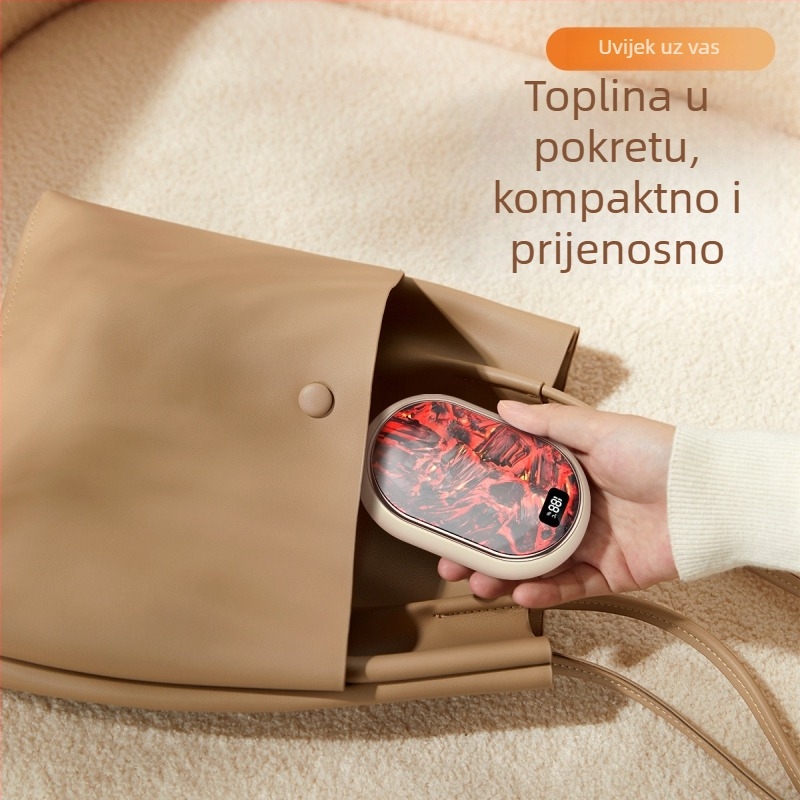 USB mini grijač ruku s digitalnim zaslonom, ugrađena baterija 1200–200 mAh, model M61